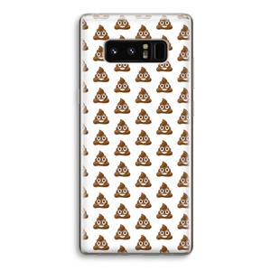 CaseCompany Poop emoji: Samsung Galaxy Note 8 Transparant Hoesje