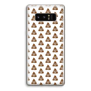 CaseCompany Poop emoji: Samsung Galaxy Note 8 Transparant Hoesje