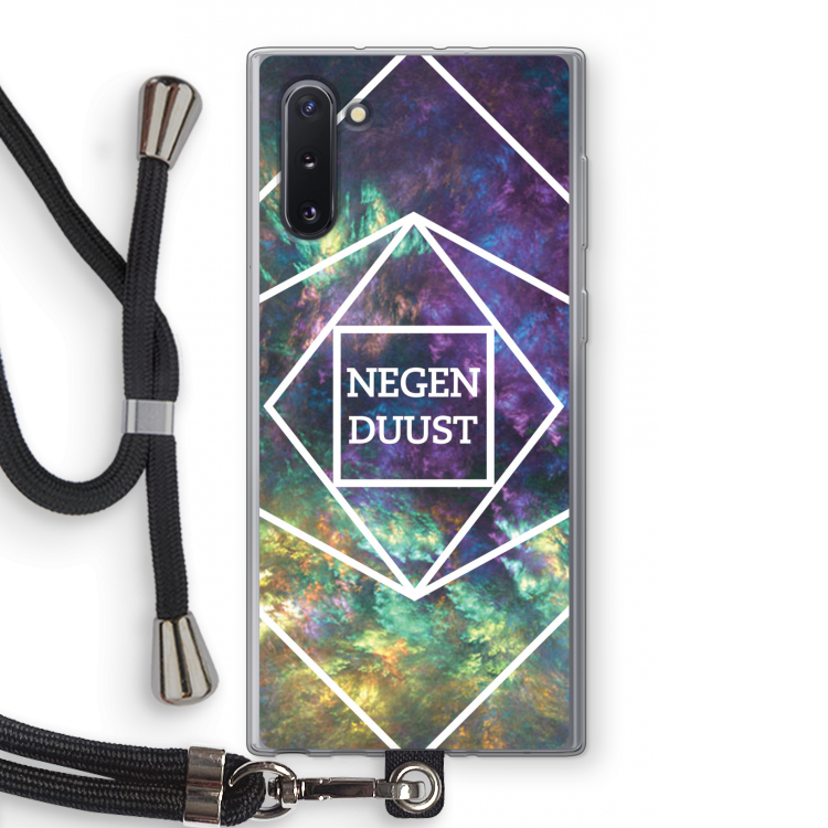 CaseCompany Negenduust ruimte: Samsung Galaxy Note 10 Transparant Hoesje met koord