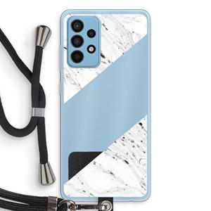 CaseCompany Biggest stripe: Samsung Galaxy A52 Transparant Hoesje met koord