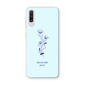 CaseCompany Bloom with grace: Samsung Galaxy A70 Transparant Hoesje