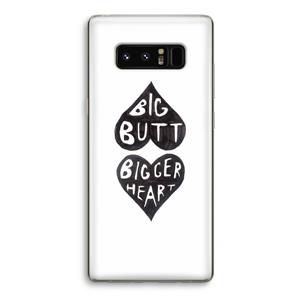 CaseCompany Big butt bigger heart: Samsung Galaxy Note 8 Transparant Hoesje