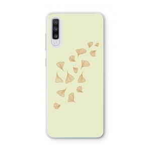 CaseCompany Falling Leaves: Samsung Galaxy A70 Transparant Hoesje