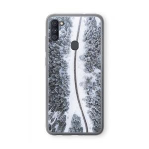 CaseCompany Snøfall: Samsung Galaxy A11 Transparant Hoesje