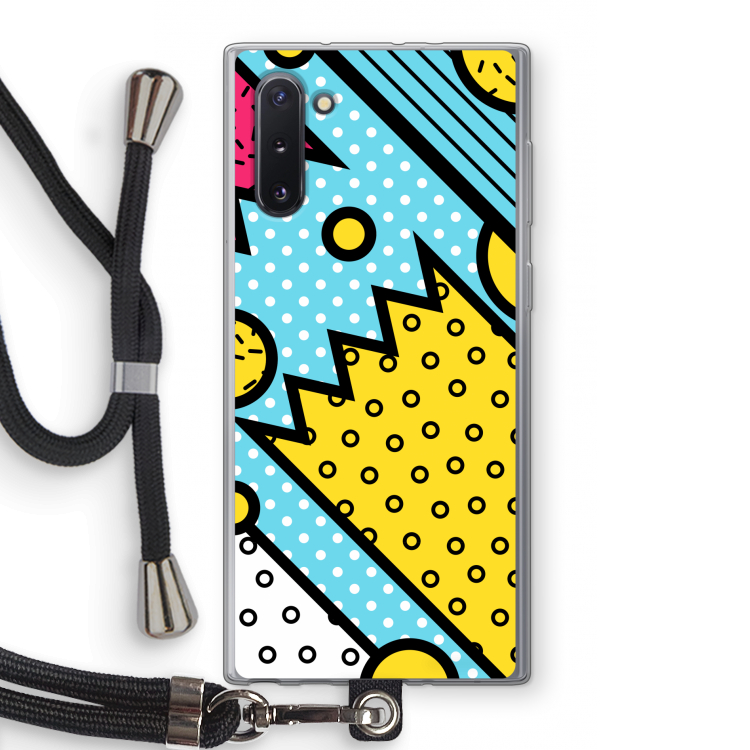 CaseCompany Pop Art #1: Samsung Galaxy Note 10 Transparant Hoesje met koord