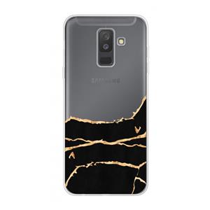 CaseCompany Gouden marmer: Samsung Galaxy A6 Plus (2018) Transparant Hoesje