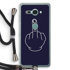 CaseCompany F**k U: Sony Xperia XZ2 Compact Transparant Hoesje met koord