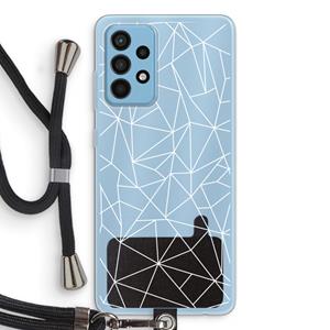 CaseCompany Geometrische lijnen wit: Samsung Galaxy A52 Transparant Hoesje met koord