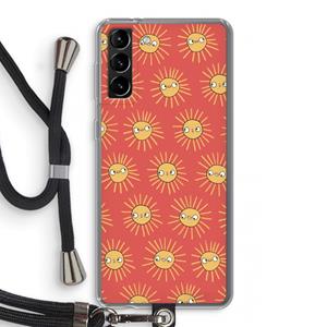 CaseCompany Zon: Samsung Galaxy S21 Plus Transparant Hoesje met koord