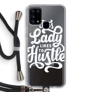 CaseCompany Hustle Lady: Samsung Galaxy M31 Transparant Hoesje met koord