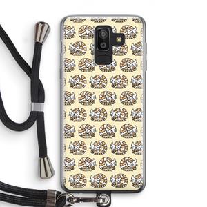 CaseCompany Slapende poes: Samsung Galaxy J8 (2018) Transparant Hoesje met koord
