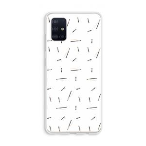 CaseCompany Hipster stripes: Galaxy A51 4G Transparant Hoesje