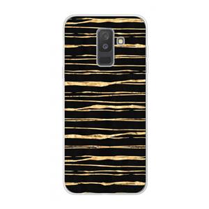 CaseCompany Gouden strepen: Samsung Galaxy A6 Plus (2018) Transparant Hoesje