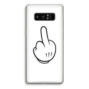 CaseCompany Middle finger white: Samsung Galaxy Note 8 Transparant Hoesje