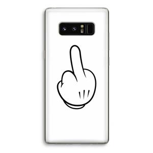 CaseCompany Middle finger white: Samsung Galaxy Note 8 Transparant Hoesje