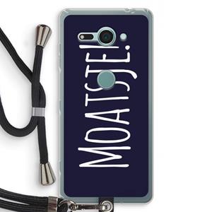 CaseCompany Moatsje!: Sony Xperia XZ2 Compact Transparant Hoesje met koord