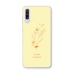 CaseCompany No rain no flowers: Samsung Galaxy A70 Transparant Hoesje