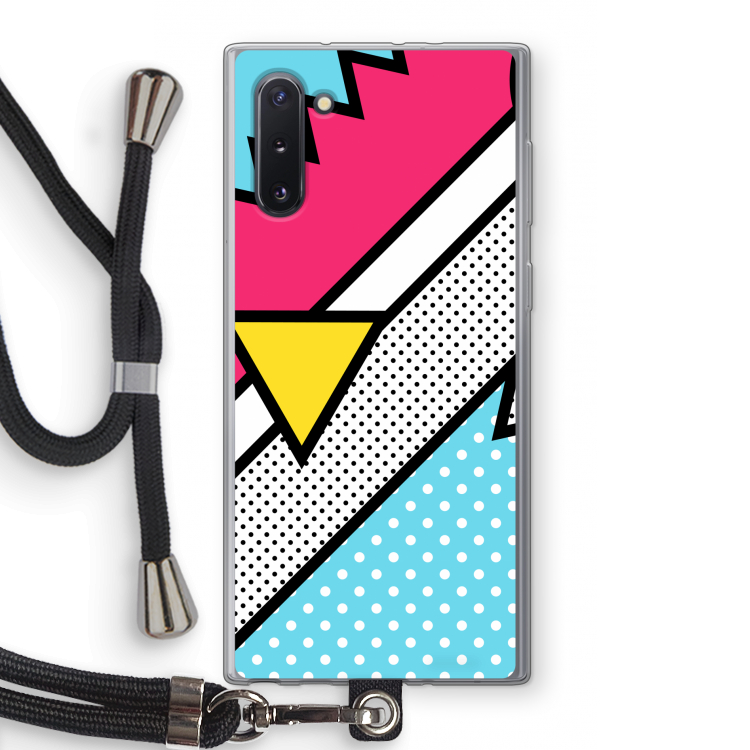 CaseCompany Pop Art #3: Samsung Galaxy Note 10 Transparant Hoesje met koord