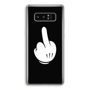 CaseCompany Middle finger black: Samsung Galaxy Note 8 Transparant Hoesje