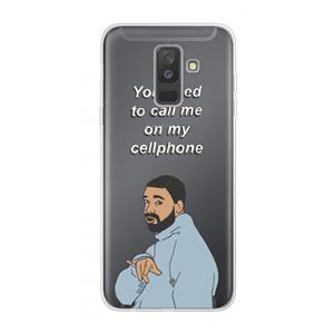 CaseCompany Hotline bling: Samsung Galaxy A6 Plus (2018) Transparant Hoesje
