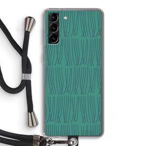 CaseCompany Swirls: Samsung Galaxy S21 Plus Transparant Hoesje met koord