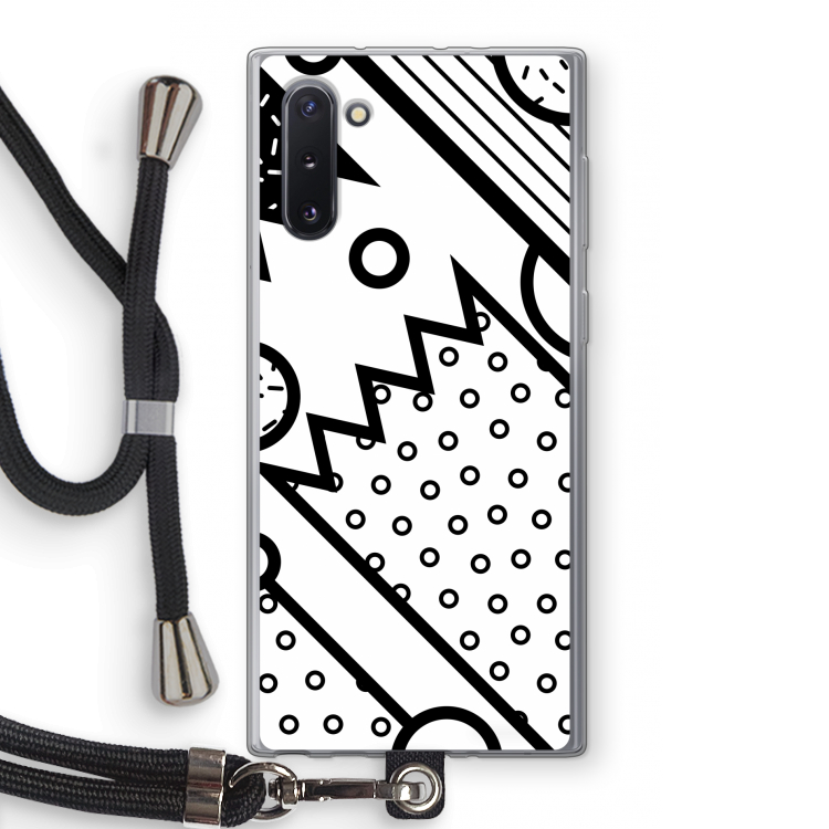 CaseCompany Pop Art #4: Samsung Galaxy Note 10 Transparant Hoesje met koord