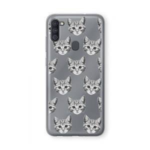 CaseCompany Kitten: Samsung Galaxy A11 Transparant Hoesje