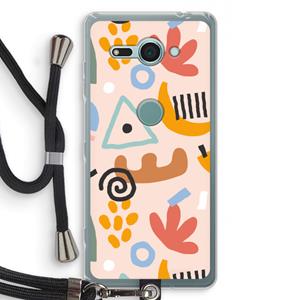 CaseCompany Abstract: Sony Xperia XZ2 Compact Transparant Hoesje met koord