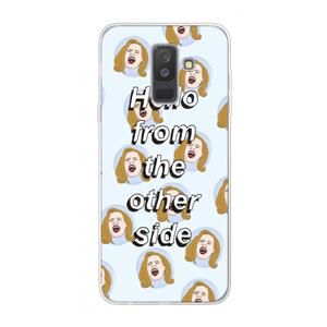 CaseCompany Hello: Samsung Galaxy A6 Plus (2018) Transparant Hoesje