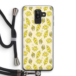 CaseCompany Herfst: Samsung Galaxy J8 (2018) Transparant Hoesje met koord