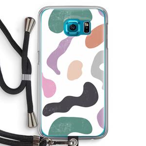 CaseCompany Memphis Shapes: Samsung Galaxy S6 Transparant Hoesje met koord