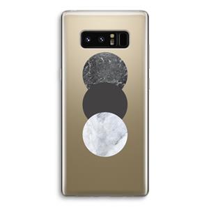 CaseCompany Marmeren cirkels: Samsung Galaxy Note 8 Transparant Hoesje