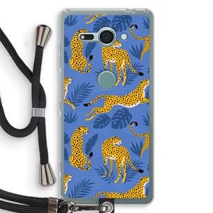 CaseCompany Luipaard: Sony Xperia XZ2 Compact Transparant Hoesje met koord