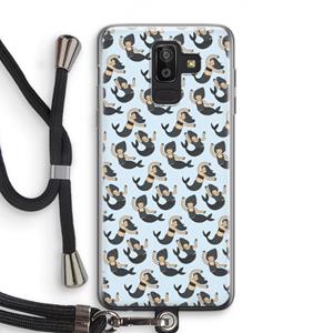 CaseCompany Zeemeermin: Samsung Galaxy J8 (2018) Transparant Hoesje met koord