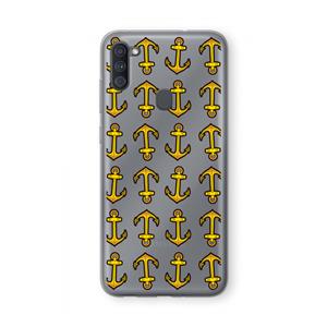 CaseCompany Musketon Anchor: Samsung Galaxy A11 Transparant Hoesje