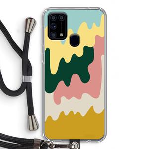 CaseCompany Baar B: Samsung Galaxy M31 Transparant Hoesje met koord