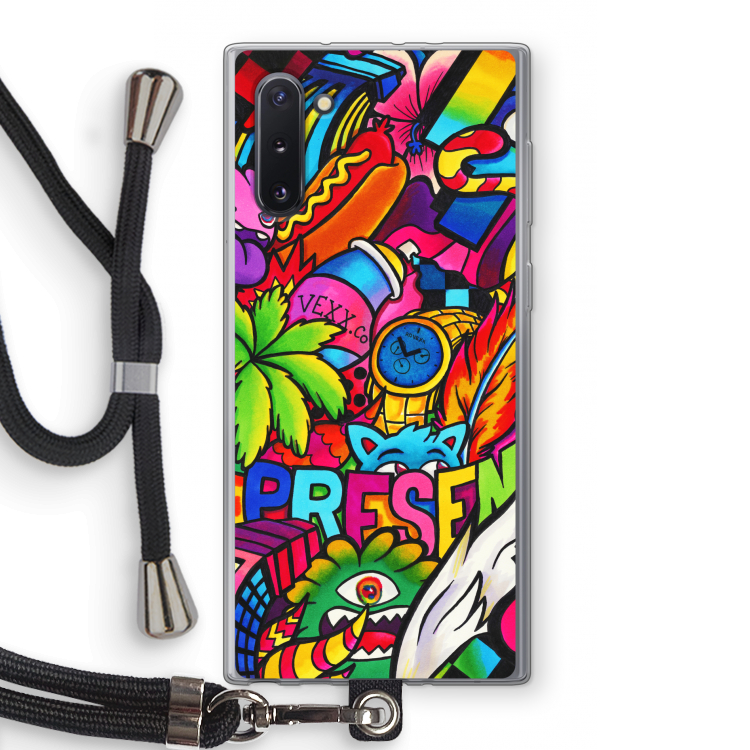 CaseCompany Represent: Samsung Galaxy Note 10 Transparant Hoesje met koord