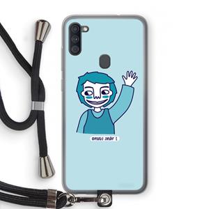 CaseCompany Zwaai: Samsung Galaxy A11 Transparant Hoesje met koord