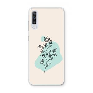 CaseCompany Violets are blue: Samsung Galaxy A70 Transparant Hoesje