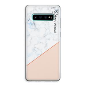 CaseCompany Marmer in stijl: Samsung Galaxy S10 Plus Transparant Hoesje