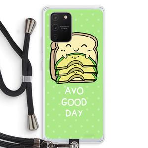 CaseCompany Avo Good Day: Samsung Galaxy S10 Lite Transparant Hoesje met koord