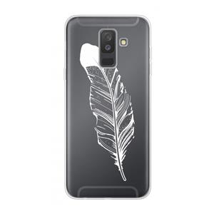 CaseCompany Pluim: Samsung Galaxy A6 Plus (2018) Transparant Hoesje