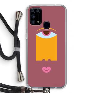 CaseCompany Mono V: Samsung Galaxy M31 Transparant Hoesje met koord