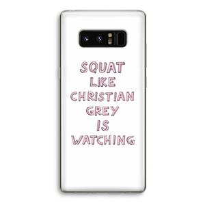 CaseCompany Christian Grey: Samsung Galaxy Note 8 Transparant Hoesje