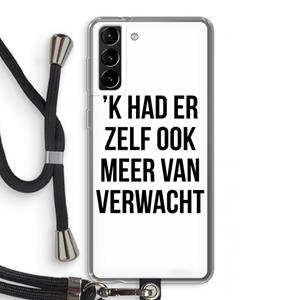 CaseCompany Meer verwacht: Samsung Galaxy S21 Plus Transparant Hoesje met koord