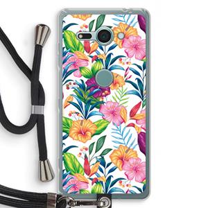 CaseCompany Tropisch 2: Sony Xperia XZ2 Compact Transparant Hoesje met koord