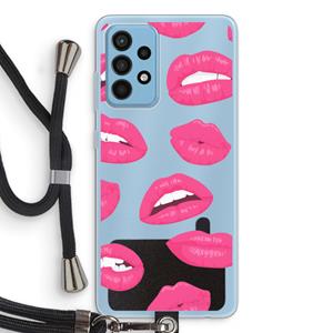 CaseCompany Bite my lip: Samsung Galaxy A52 Transparant Hoesje met koord