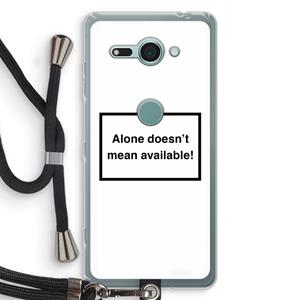 CaseCompany Alone: Sony Xperia XZ2 Compact Transparant Hoesje met koord