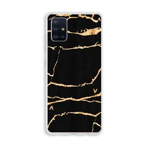 CaseCompany Gouden marmer: Galaxy A51 4G Transparant Hoesje