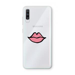 CaseCompany Kusje: Samsung Galaxy A70 Transparant Hoesje